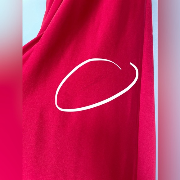 Fame & Partners Red Cowl Neck Long Dress - Picture 11 of 11